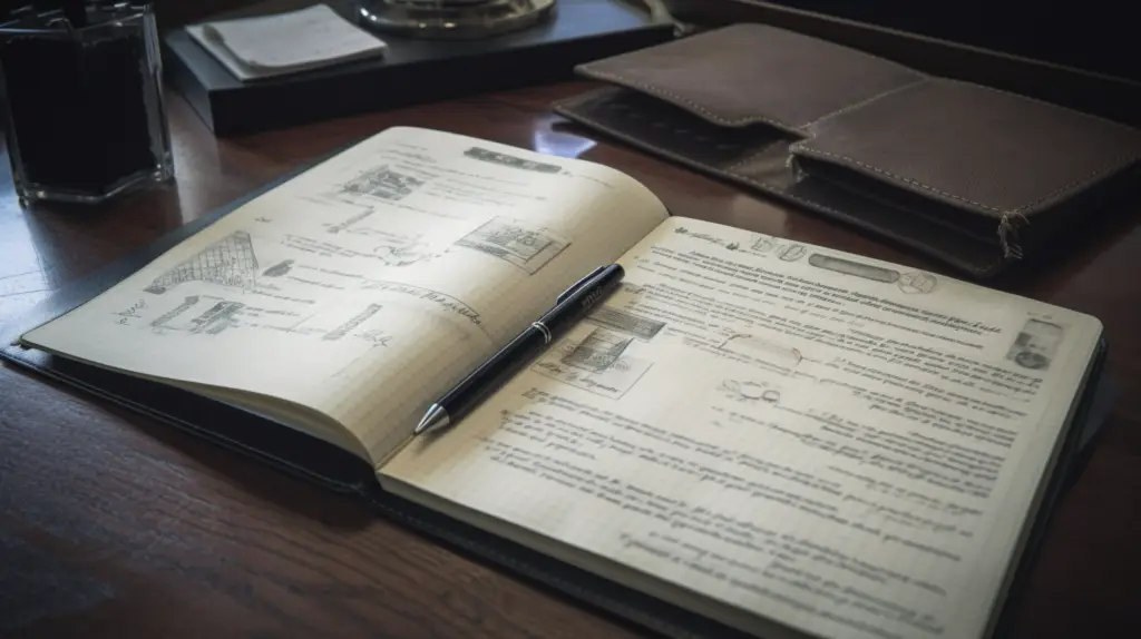 A clean, modern composition showing journaling options