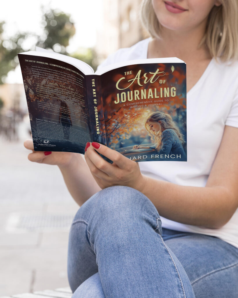 Young lady reading the Art of Journaling